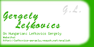 gergely lefkovics business card